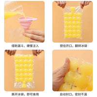 Disposable Ice Cube Bags for Home Use, Food-Grade Self-Sealing Ice Making Bags
