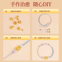 DIY Braided Red String Bracelet for Gold Beads - Handmade Adjustable Wristband