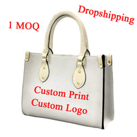 Hawaiian Tribal Print PU Leather Tote Bag for Women