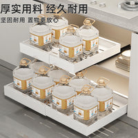 Retractable Under-Sink Cabinet Organizer Pull-Out Storage Rack for Kitchen