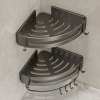 Space Aluminum Bathroom Corner Shelf Shower Caddy Wall Mounted No-Drill Storage Basket