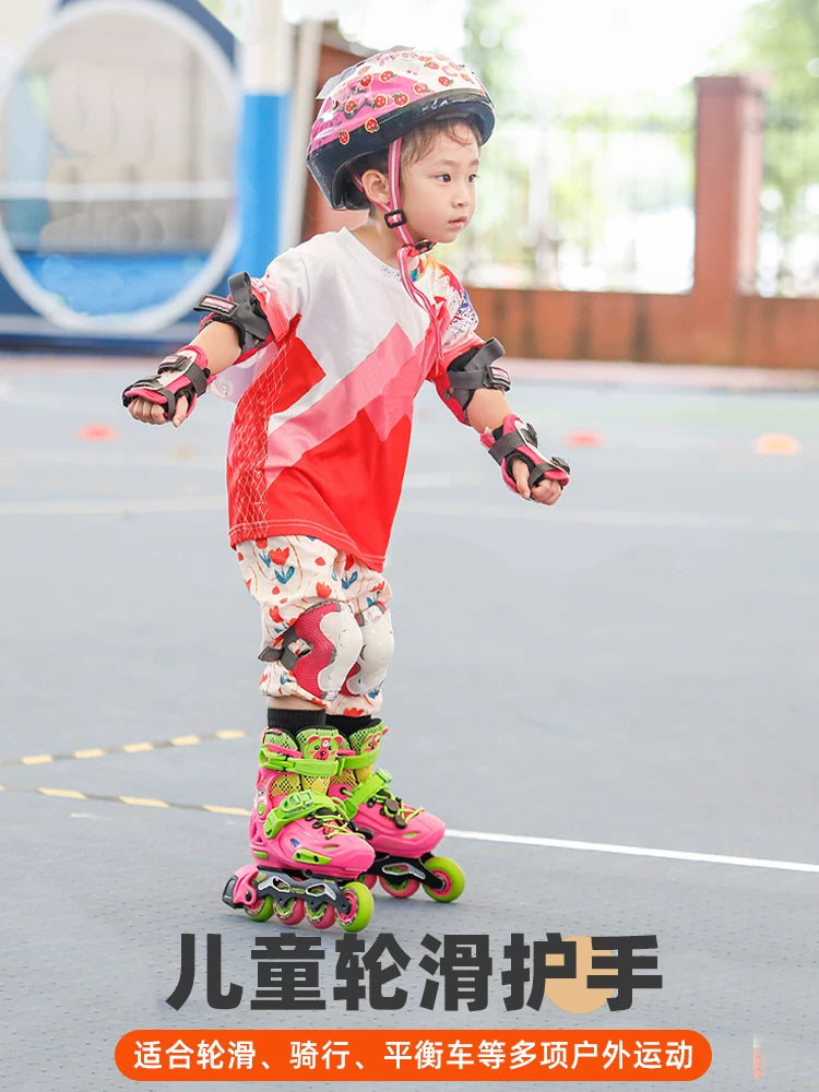Kids' Roller Skating Protective Gear Set with Wrist Guards, Elbow Pads, and Knee Pads