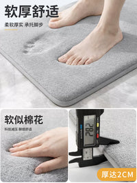 Coral Fleece Non-Slip Absorbent Bathroom Mat Quick Dry Floor Rug
