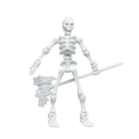 Articulated Skeleton Figure Building Blocks Set with Weapons
