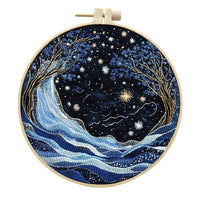 DIY Embroidery Landscape Craft Kit with Tools and Fabric
