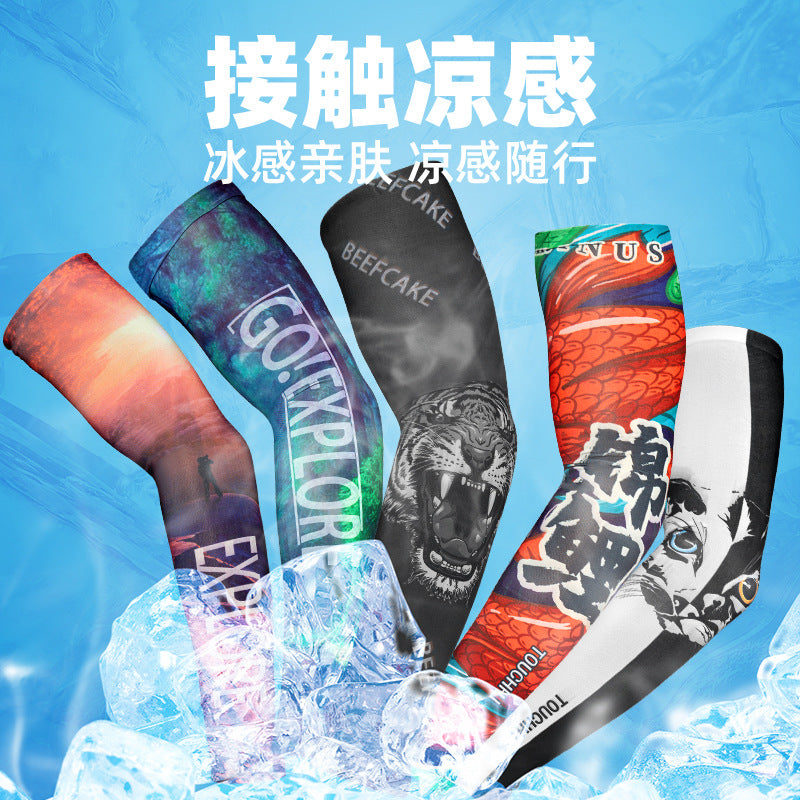 Sun Protection Cooling Arm Sleeves for Outdoor Sports and Fishing