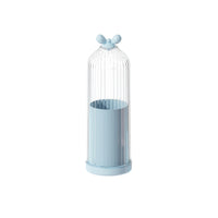 Portable Travel Makeup Brush Holder with Dustproof Lid, Desktop Organizer for Cosmetics and Toiletries
