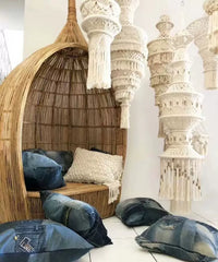 Bohemian Woven Pendant Light Shade for Living Room Dining Room Hotel Decor