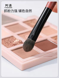 Bamboo Mini Portable Makeup Brush Set with Travel Bag - Powder, Contour, Eyeshadow Brushes