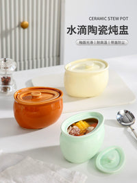 Ceramic Steaming Bowl for Rice Cooker, Stew Pot, or Egg Custard