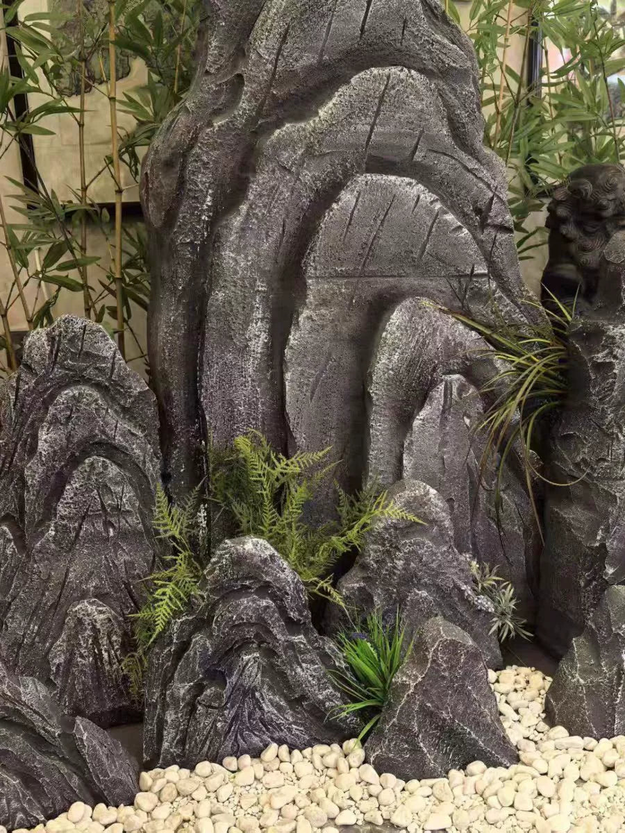 Artificial Taihu Stone Mountain Prop for Film, Stage, Window Display, Wedding Decor, and Landscaping