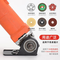 Universal Angle Grinder Stand Base and Protective Cover for Cutting Machines