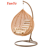 Modern Minimalist Hand-Woven Teardrop Hanging Basket Chair for Indoor/Outdoor Use