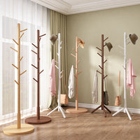 Modern Minimalist Solid Wood Coat Rack Stand for Home Dormitory