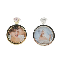 71 Mini Handmade Creative Wedding Ring Round Electroplated Metal Photo Frame