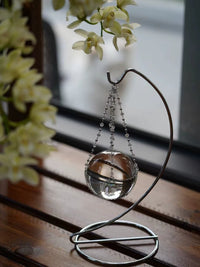 Dreamy Alloy Tennis Racket Crystal Ball Display Stand Ornament