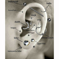 Stainless Steel Internally Threaded Labret Stud with Crystal Cluster for Lip and Ear Piercings