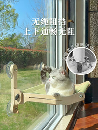 Cat Hammock Balcony Window Perch Suction Cup Mounted Cat Bed Swing for Viewing