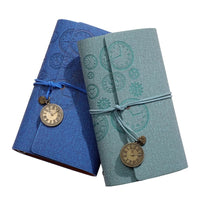 A6 Vintage PU Leather Journal with Strap Closure, Creative Diary Notebook Gift Set