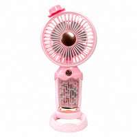 Cute Cartoon Handheld Mini Fan with Stand, USB Rechargeable Desktop Fan for Kids, Festival Gift Toy