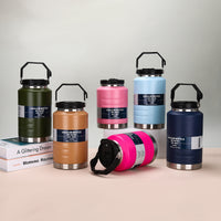 Stainless Steel Insulated Water Bottle with Straw, Large Capacity Portable Outdoor Sports Kettle