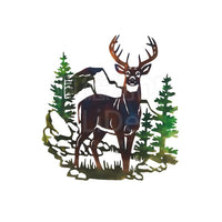Forest Deer Metal Wall Decor for Garden & Bedroom
