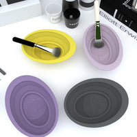 Silicone Foldable Makeup Brush Cleaning Mat with Suction Cups