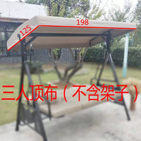 Outdoor 3-Seater Swing Canopy Replacement Cover Waterproof Sunshade Rainproof Awning for Patio Garden