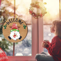 FairySandy 29-Piece Autumn Gnome Welcome Sign with Interchangeable DIY Wooden Ornaments
