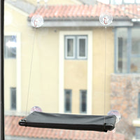 Window Mounted Cat Hammock with Suction Cups - Detachable & Washable Cat Bed for All Seasons