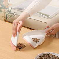 Mini Desktop Cleaning Set with Dustpan and Brush for Home and Pet Messes