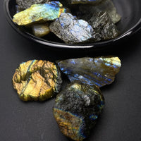 Natural Labradorite Raw Stone Specimen for Diffuser, Decoration, and Collection