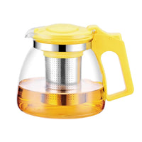 Glass Teapot with Infuser and Warming Base, Borosilicate Glass Tea Maker for Loose Leaf and Blooming Tea