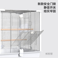 Large Stainless Steel Parrot Cage for Cockatiels and Peonies, Easy to Clean, Splash-Proof Breeding Cage
