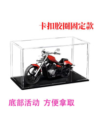 Clear Acrylic Display Case with Hinged Door for Collectibles, Action Figures, Model Cars, and Building Blocks