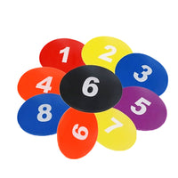 Numbered Flat Disc Cones for Sports Training, Thickened Soft Marker Plates for Soccer Basketball Drills