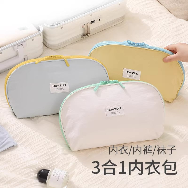 3-in-1 Portable Underwear Storage Bag Travel Organizer for Lingerie Socks