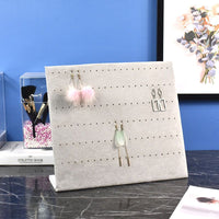 Velvet Jewelry Display Stand Earring Holder Necklace Organizer for Home Use
