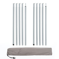 Outdoor Tent Awning Poles 2m/2.4m Steel Canopy Support Rods for Camping Tents and Tarps