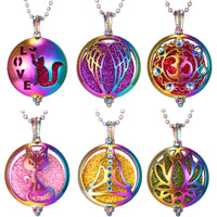 Tree of Life Alloy Diffuser Locket Necklace for Essential Oils and Perfume