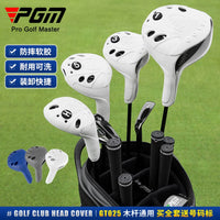 PGM Golf Club Head Cover Silicone Washable Driver Fairway Wood Hybrid Protector