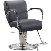 Modern Stainless Steel Hydraulic Reclining Barber Chair for Salon