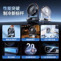 S26 USB Desktop Air Circulator Fan with Digital Display, Quiet Operation, and Strong Airflow