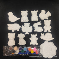Kids' DIY Plaster Doll Painting Kit with Paints and Brushes, Educational Craft Toy for Preschoolers