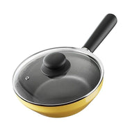 Crown Yellow Non-Stick Frying Pan for Single Serving, Induction & Gas Cooktop Compatible
