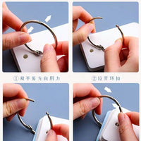 Blank Loose-Leaf Flashcards with Ring Buckle for English Vocabulary Learning