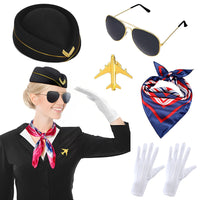 Halloween Stewardess Captain Cosplay Costume Set