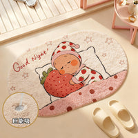 Cute Absorbent Non-Slip Bathroom Mat for Shower and Toilet