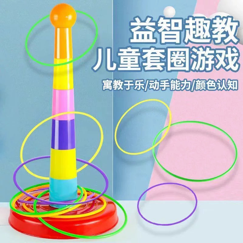 Kids Ring Toss Game Set for Indoor Outdoor Play