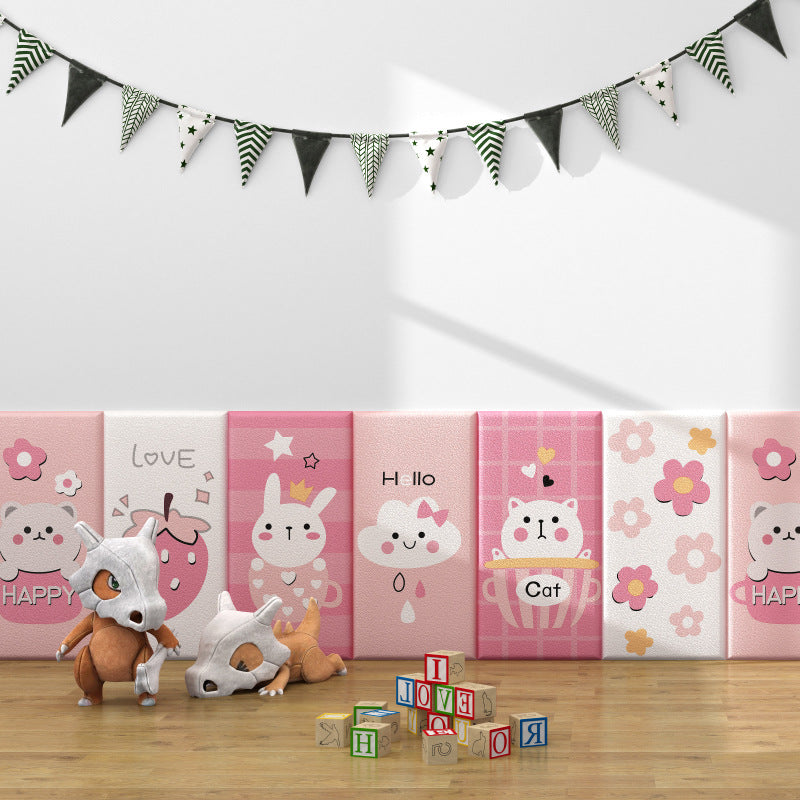 Cartoon Self-Adhesive Anti-Collision Wall Sticker for Kids' Room Headboard Decor